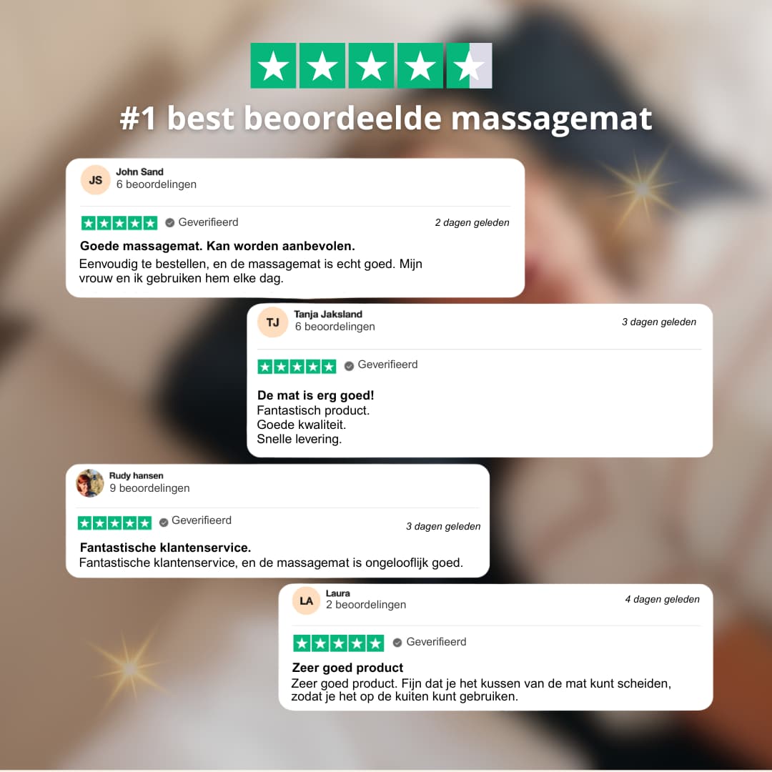 InstockSneakerStore Shiatsu Massagemåtte med Varme og Vibration