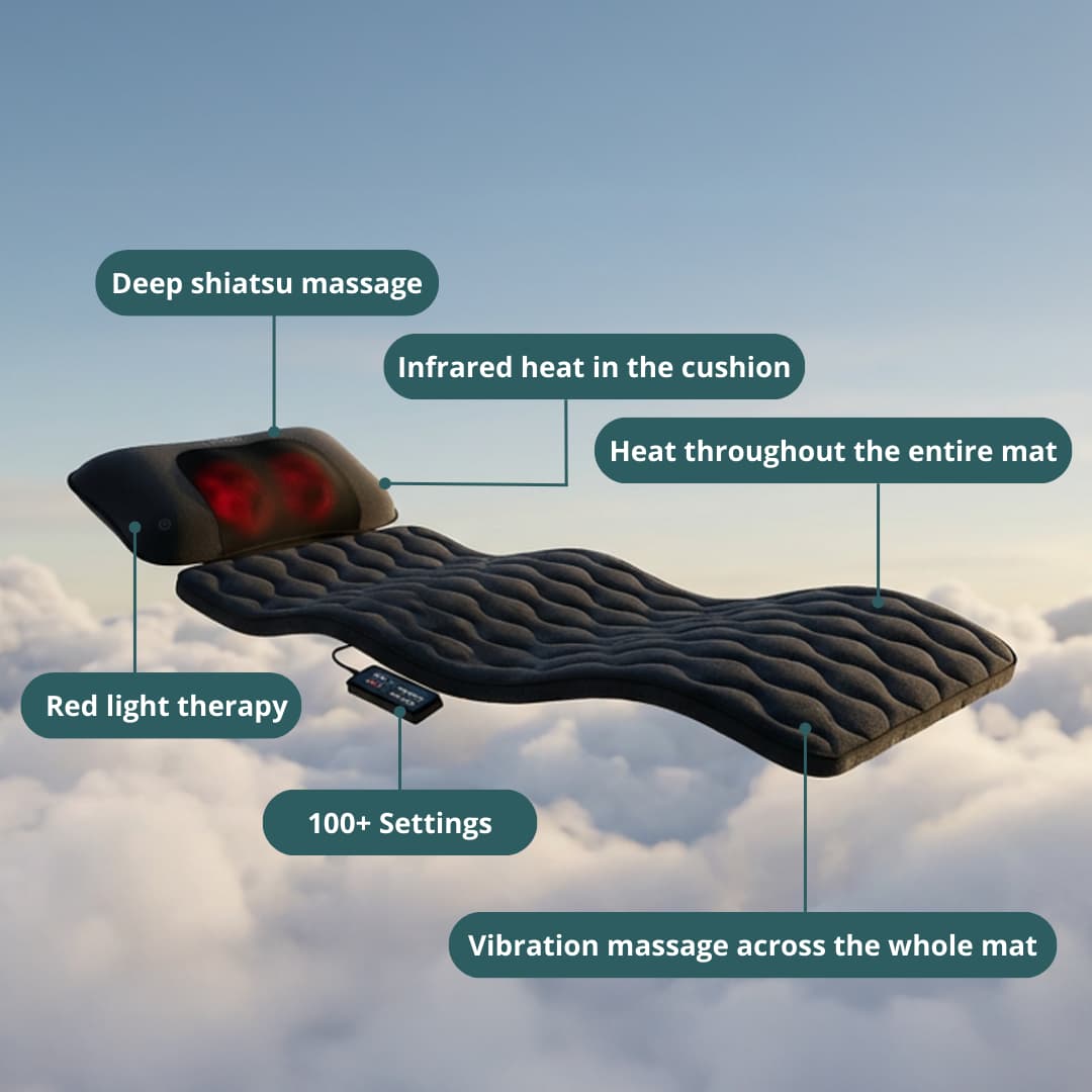 InstockSneakerStore Shiatsu Massagemåtte med Varme og Vibration