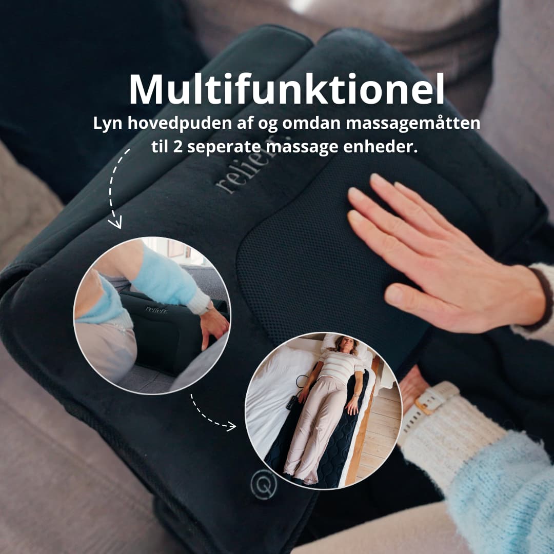 InstockSneakerStore Shiatsu Massagemåtte med Varme og Vibration