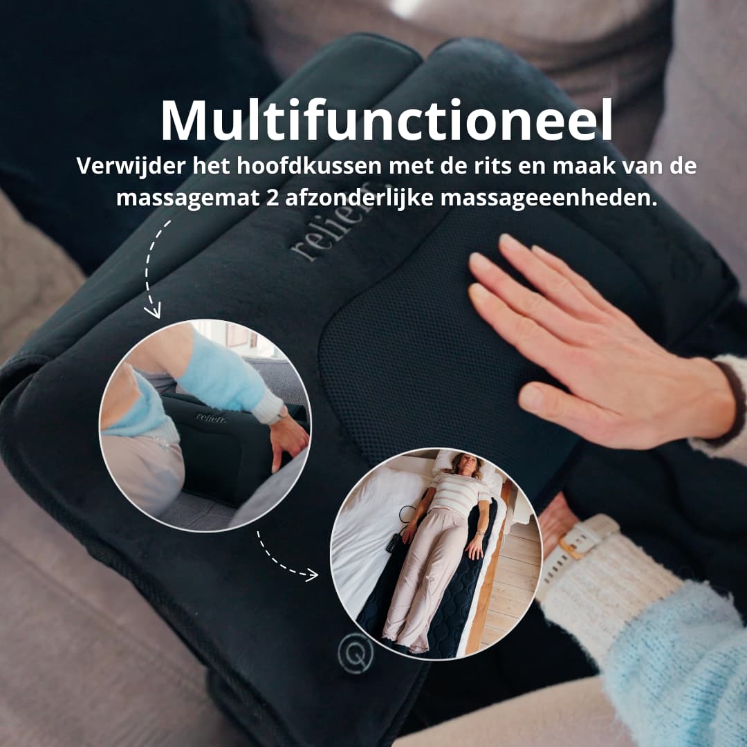 InstockSneakerStore Shiatsu Massagemåtte med Varme og Vibration