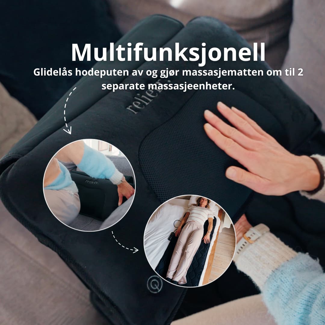 InstockSneakerStore Shiatsu Massagemåtte med Varme og Vibration