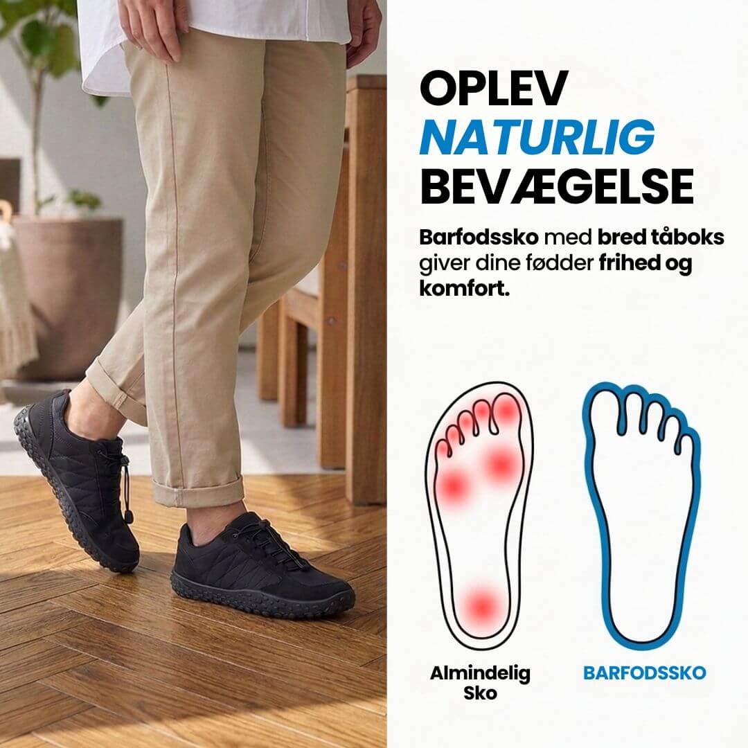 Ease – Barfodssko til hverdagen med naturlig pasform