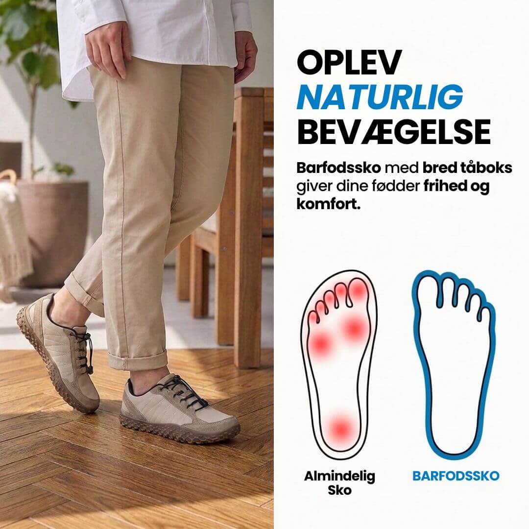 Ease – Barfodssko til hverdagen med naturlig pasform