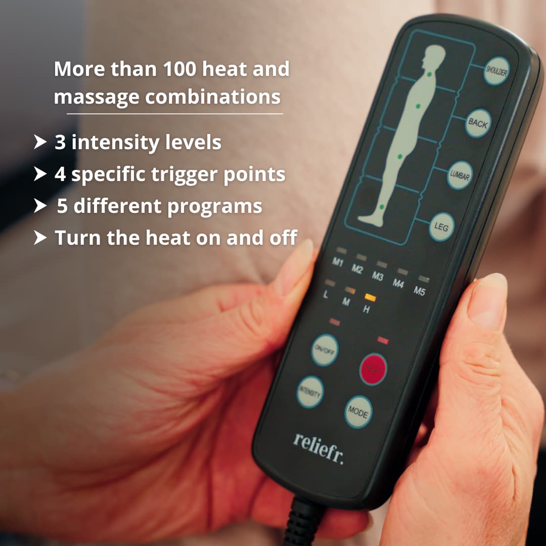 InstockSneakerStore Shiatsu Massagemåtte med Varme og Vibration