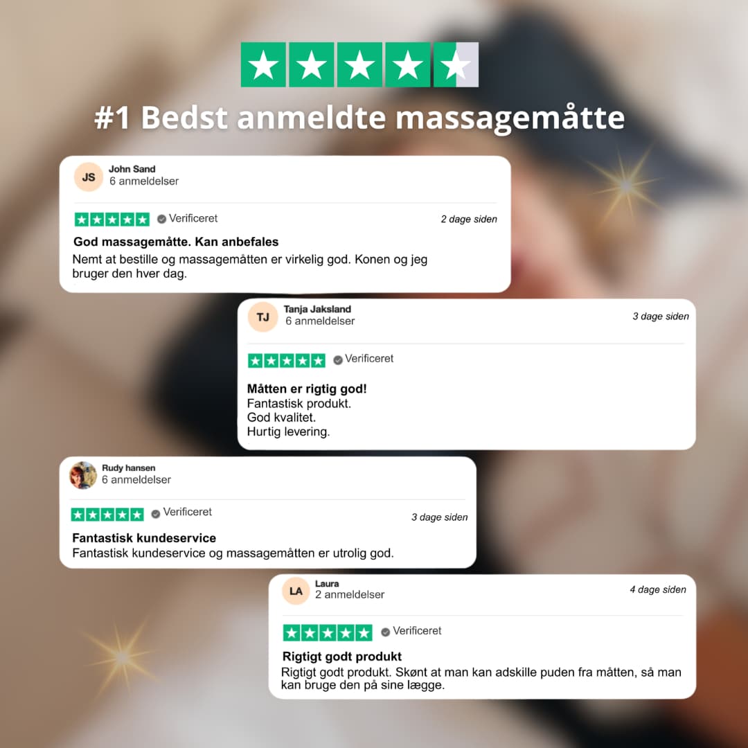 InstockSneakerStore Shiatsu Massagemåtte med Varme og Vibration
