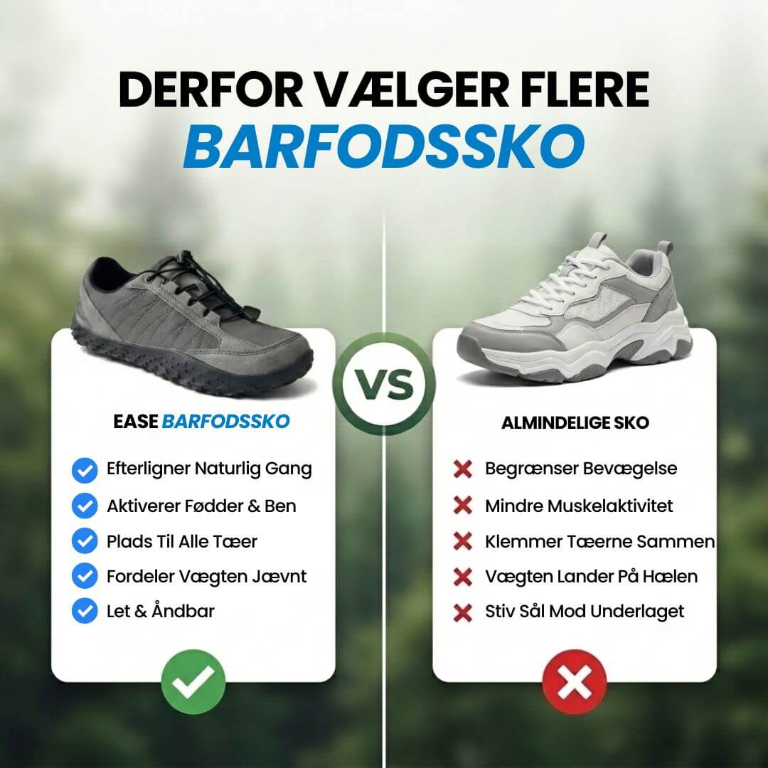 Ease – Barfodssko til hverdagen med naturlig pasform