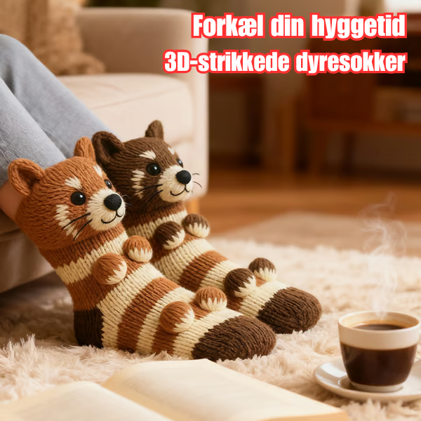 Sofie – Sjove sokker med stribet dovendyr-motiv