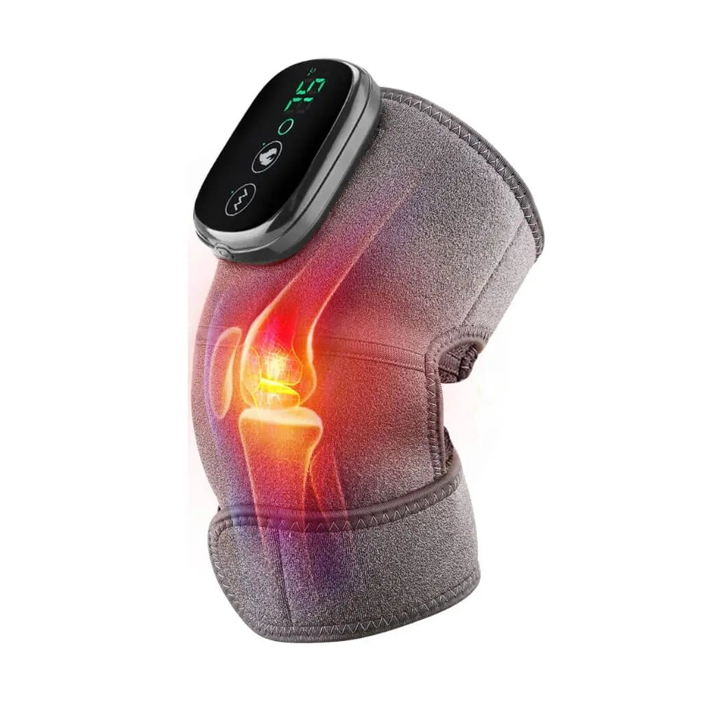 Elektrisk Knæbandage med Varme og Vibration – Genopladelig Knæmassager til Komfort og Afslapning
