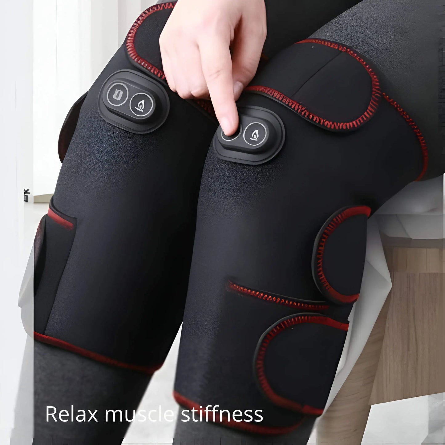 Elektrisk Knæmassager med Varme og Vibration – Knæstøtte til Komfort og Afslapning