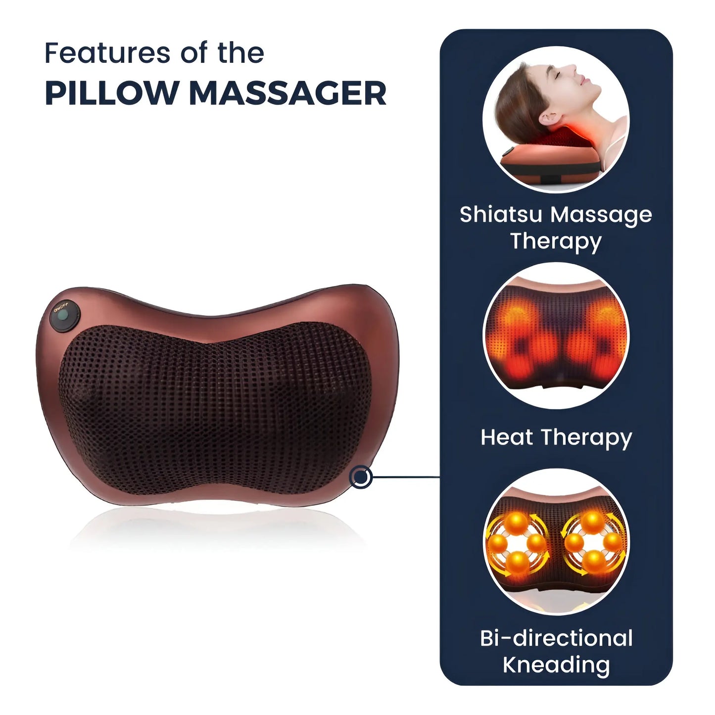 InstockSneakerStore Shiatsu Massagepude med Varmefunktion