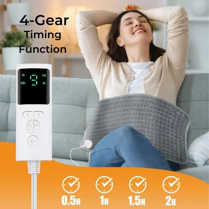 Elektrisk Varmeplade med Temperaturstyring – Varmepude til Ryg, Mave, Ben og Afslapning