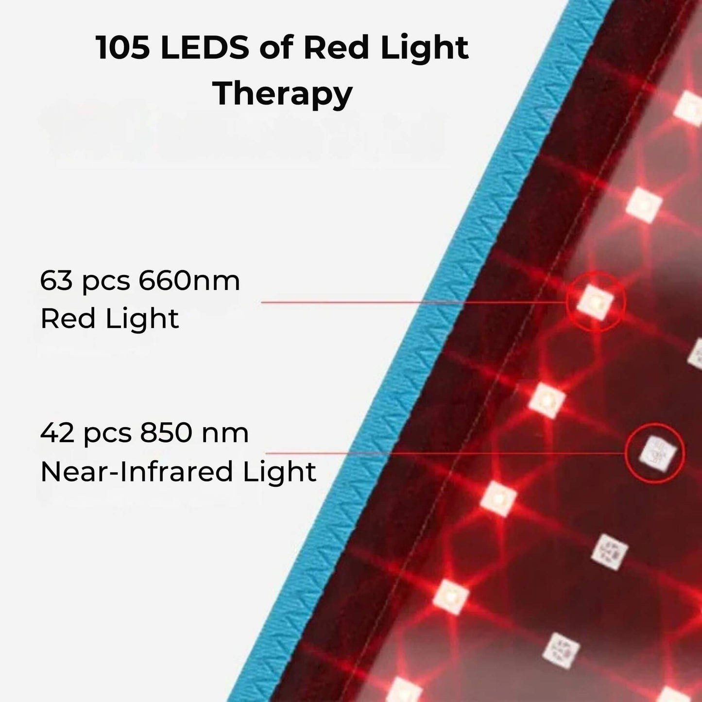 Rødlysterapi Bælte med 660nm og 850nm LED – Fleksibel Lysterapi Wrap til Krop og Afslapning