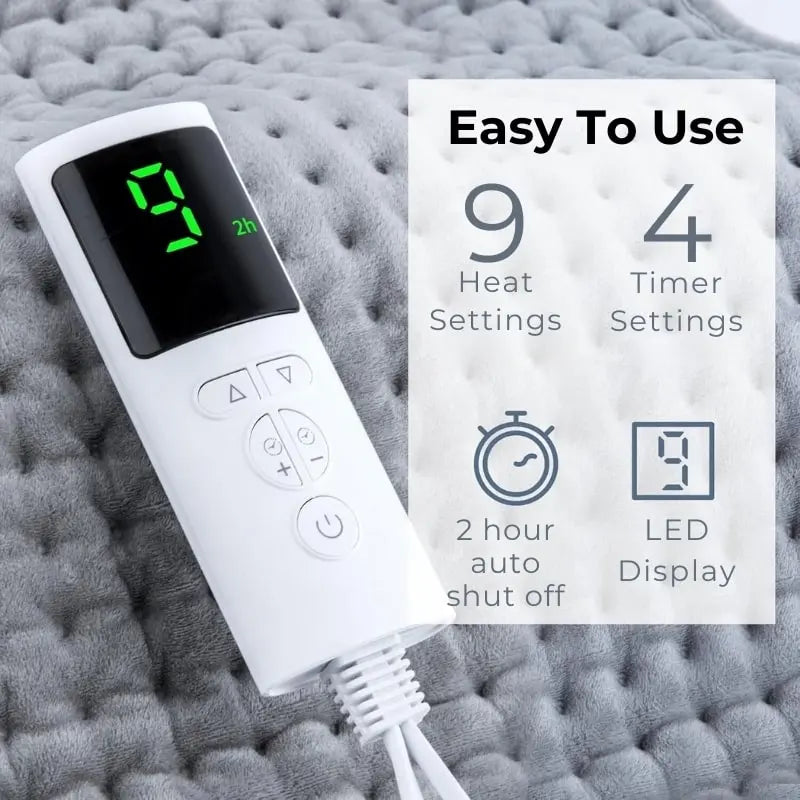 Elektrisk Varmeplade med Temperaturstyring – Varmepude til Ryg, Mave, Ben og Afslapning