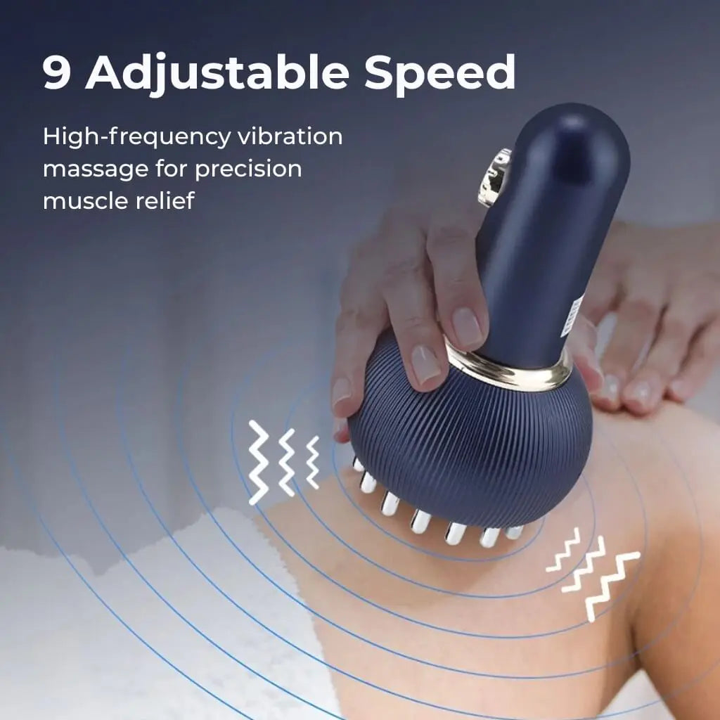 Elektrisk Guasha Massager med Varme og Vibration – Genopladelig Kropsmassager til Afslapning og Velvære