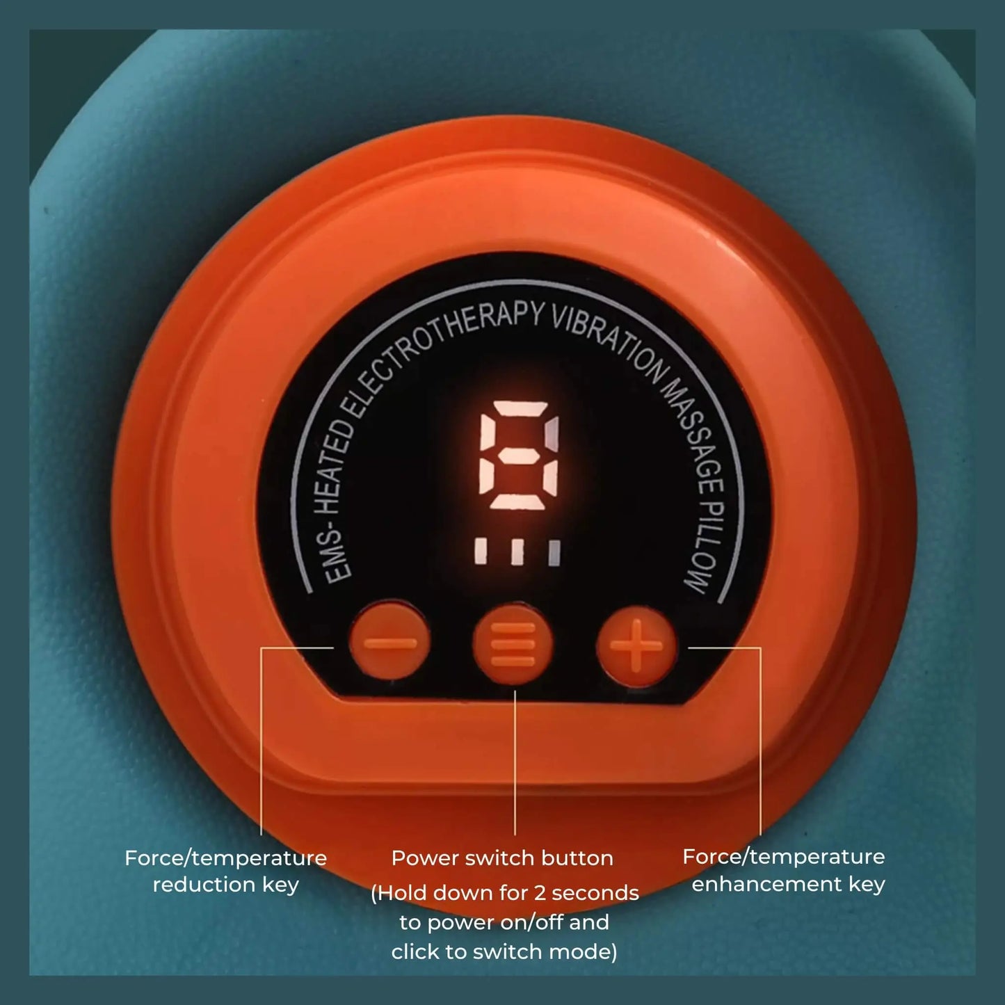 Elektrisk Nakkemassager med EMS, Varme og Vibration – Genopladelig Cervikal Massagepude til Afslapning