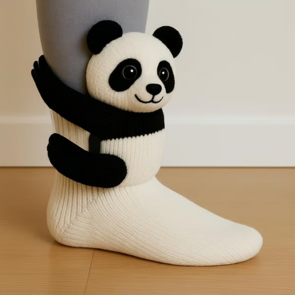 Bao – Sjove panda-sokker med sort-hvid design