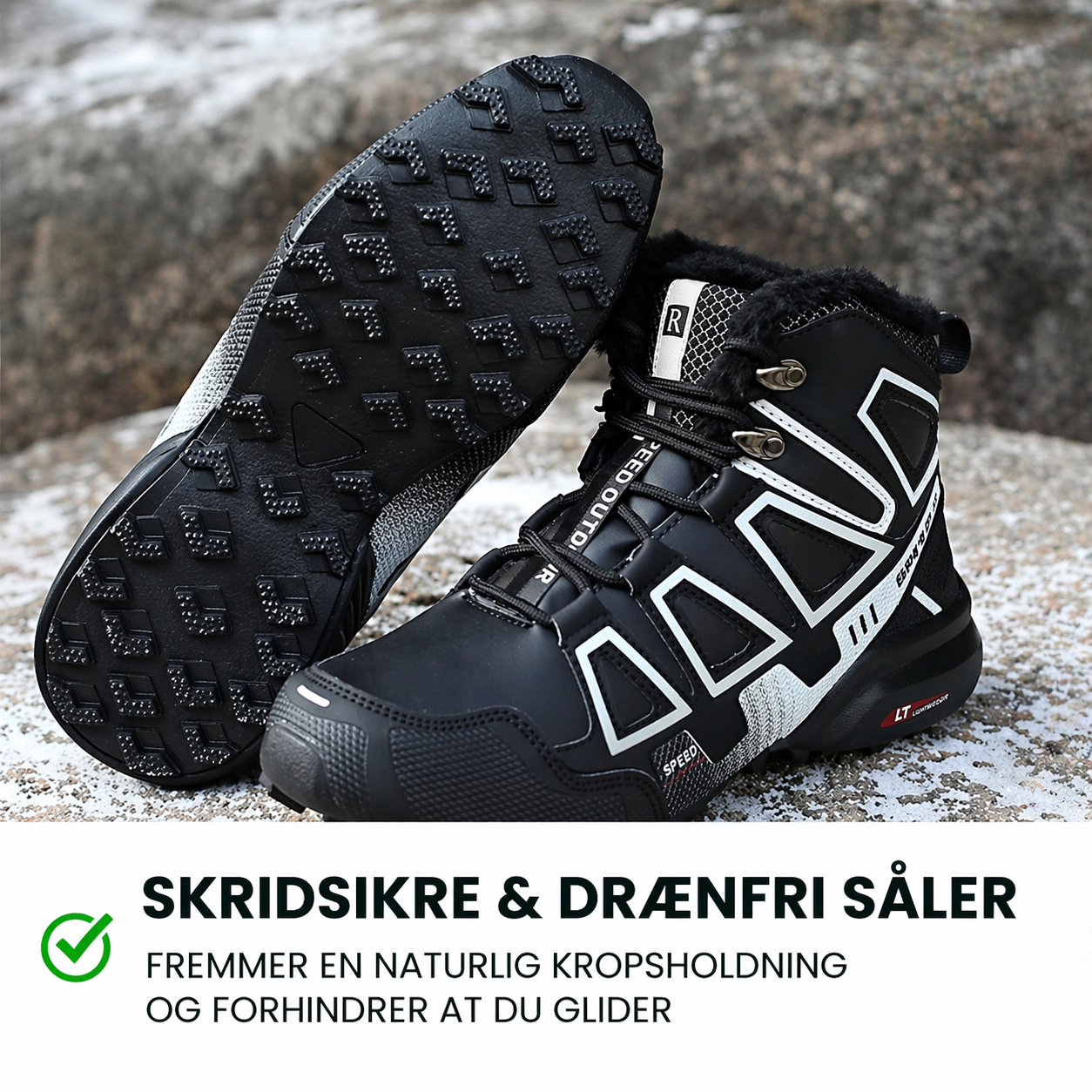 Vandtætte Outdoorstøvler – Varme Vinterstøvler med Skridsikker Sål og Komfortabel Pasform