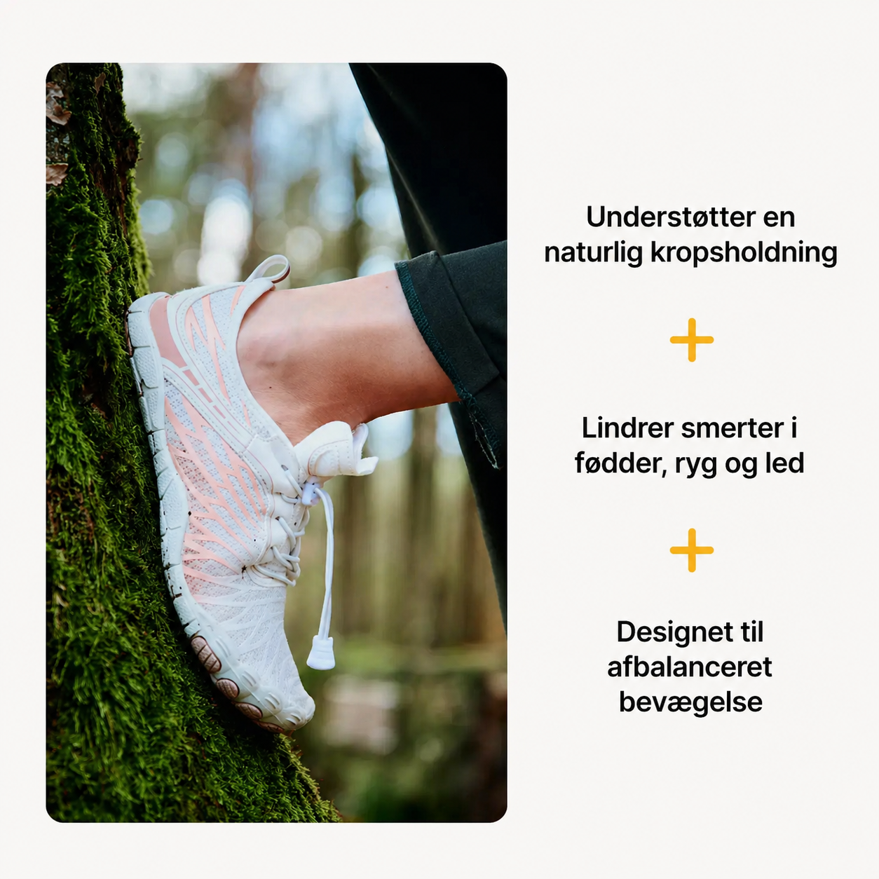 Barfodssko Grå-Orange – Bred Tåboks, Fleksibel Sål og Komfortabel Pasform