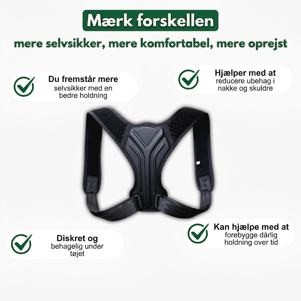 RetRyg – Korrigerende rygbælte til daglig støtte