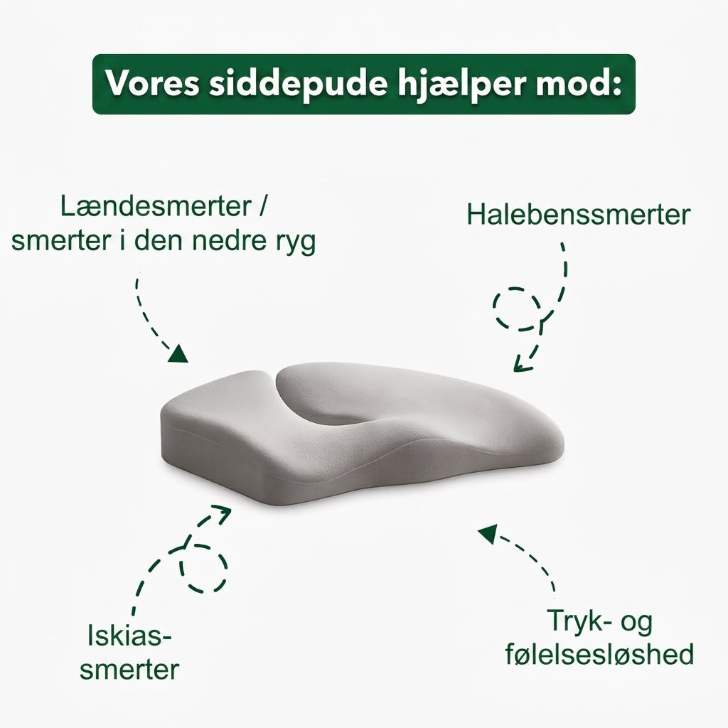 SiddeKomfort – Komfortabel siddestøtte til ryg og hofte