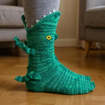 Gustav – Sjove krokodille-sokker med farverig design