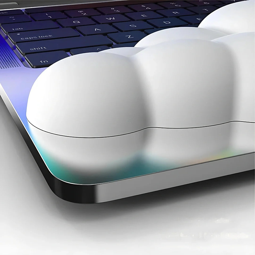 3-delt ergonomisk skrivebordssæt med memory foam håndledsstøtte
