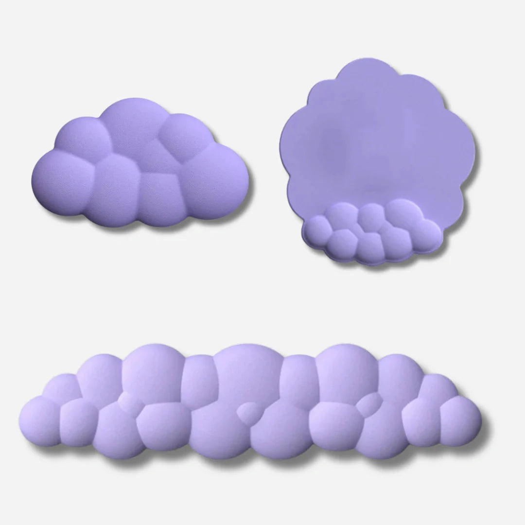 3-delt ergonomisk skrivebordssæt med memory foam håndledsstøtte