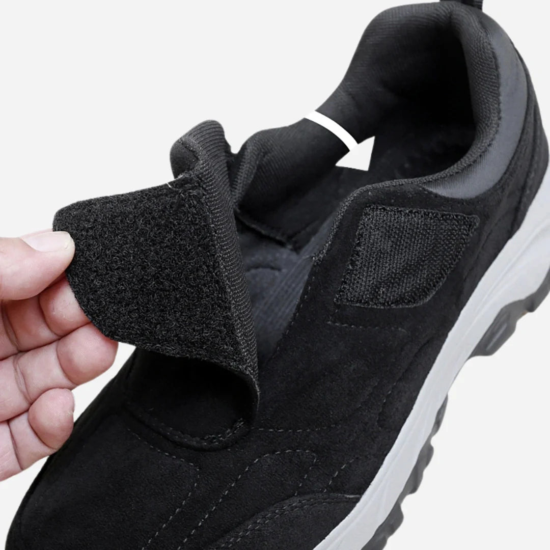 Diabetessneaker med kardborreluk – unisex bred pasform