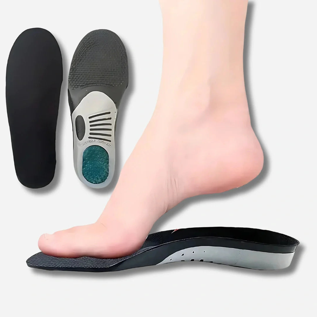 Ortopædiske indlæg med gel-hælpude og arch-support