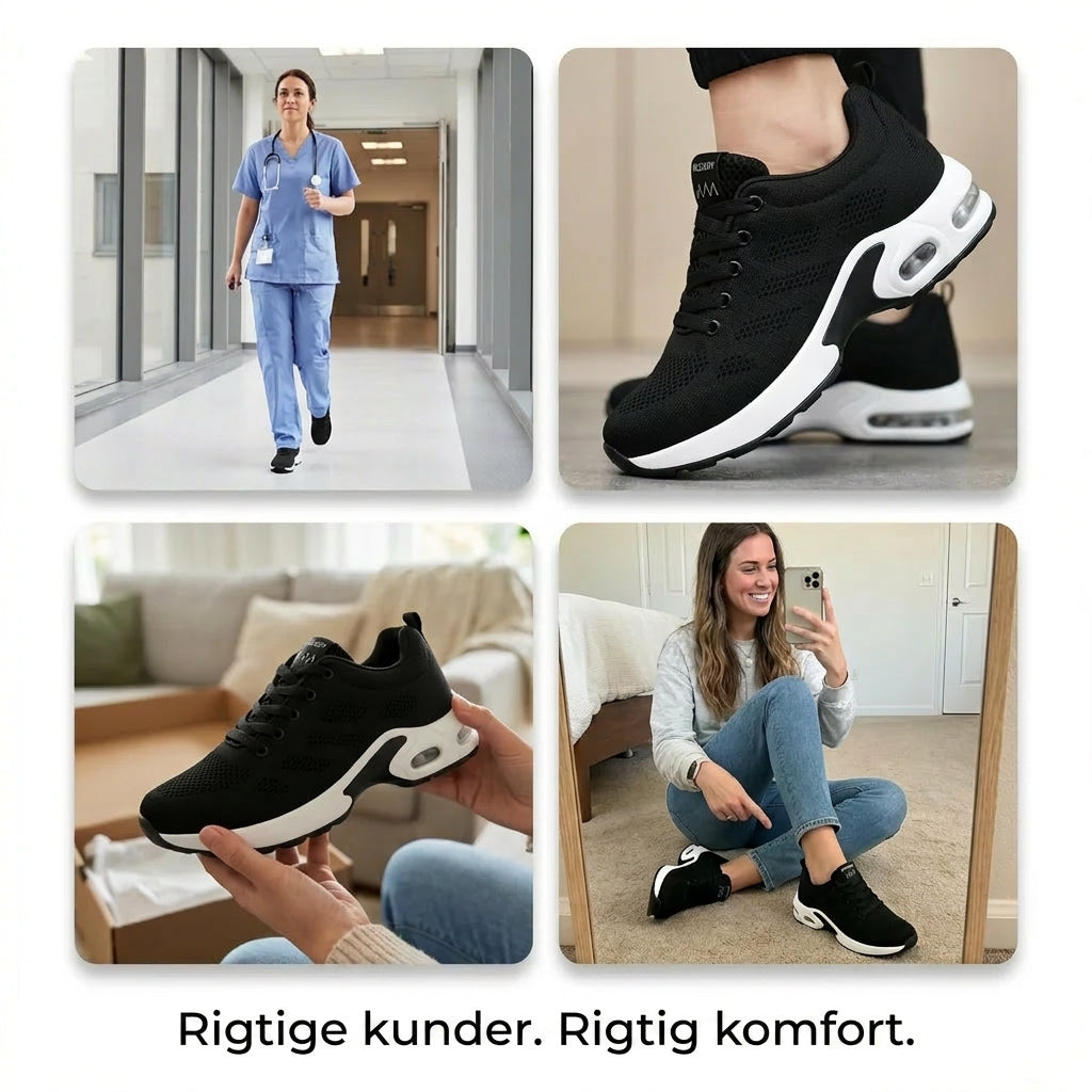 Komfortsko Lilla – Sko med Støttende Pasform, Stødabsorberende Sål og Skridsikkert Design