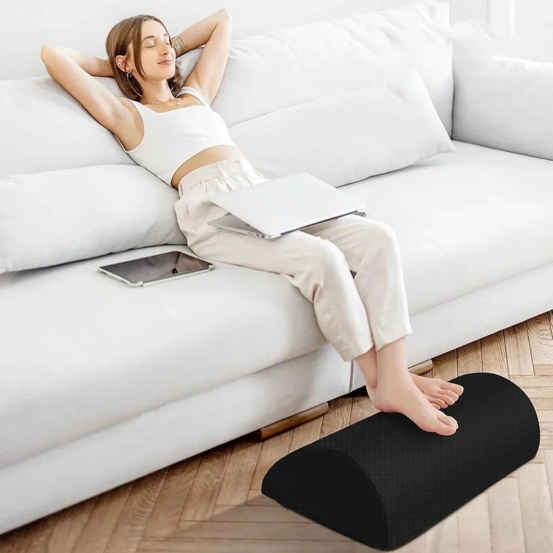 Ergonomisk fodstøtte i hukommelsesskum til kontor og bil