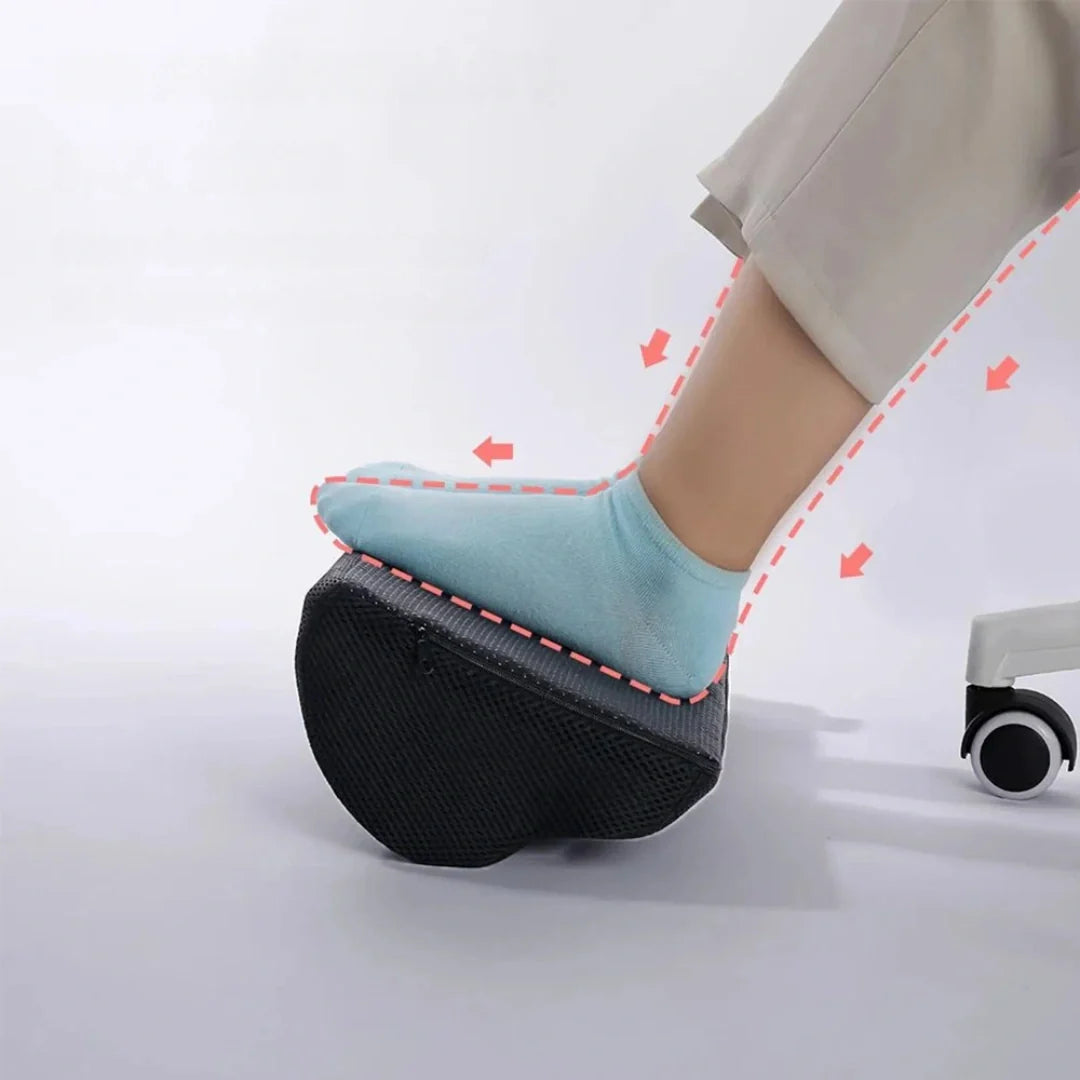 Ergonomisk fodstøtte i hukommelsesskum til kontor og bil