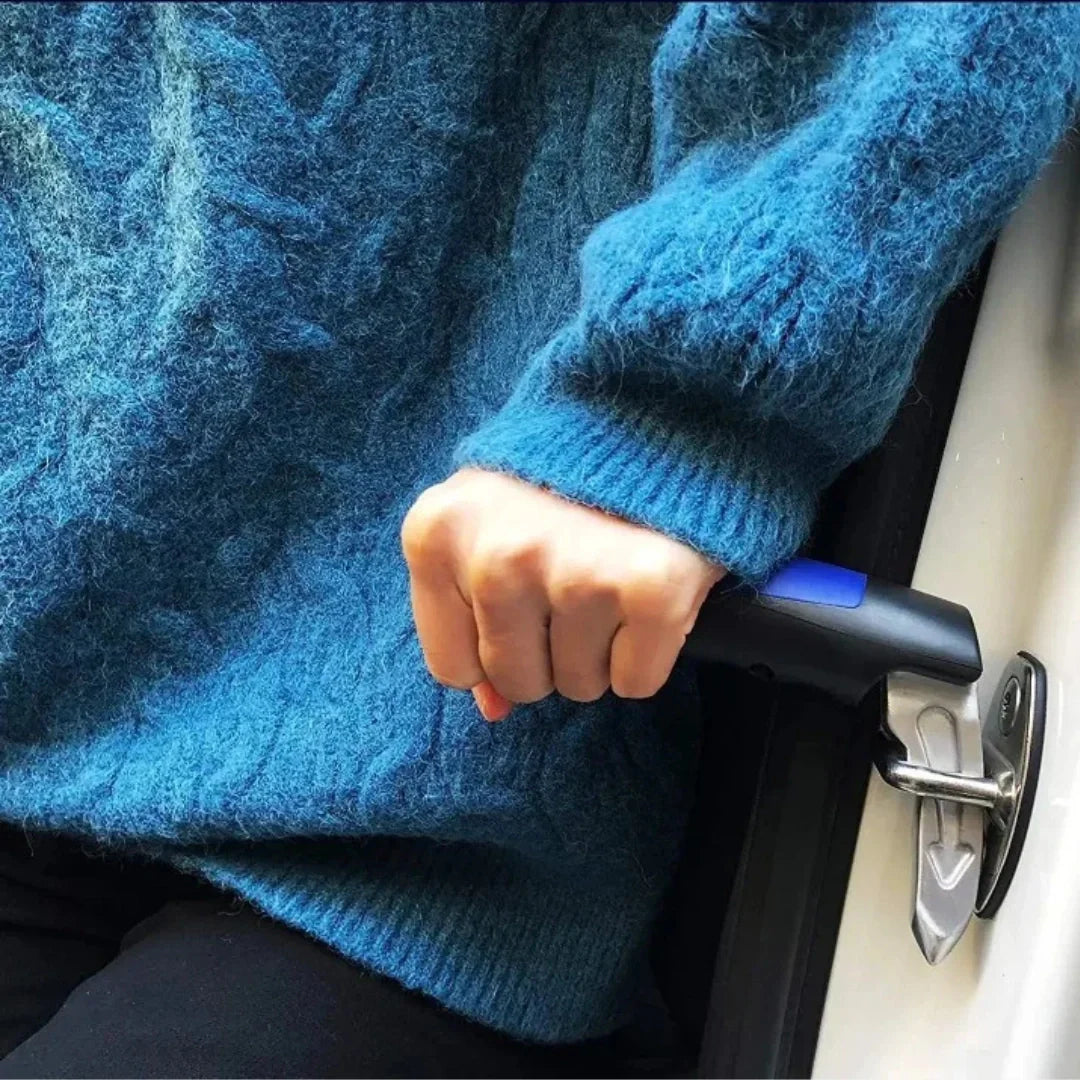 Ergonomisk bilhåndtag med nødhjælpsfunktion