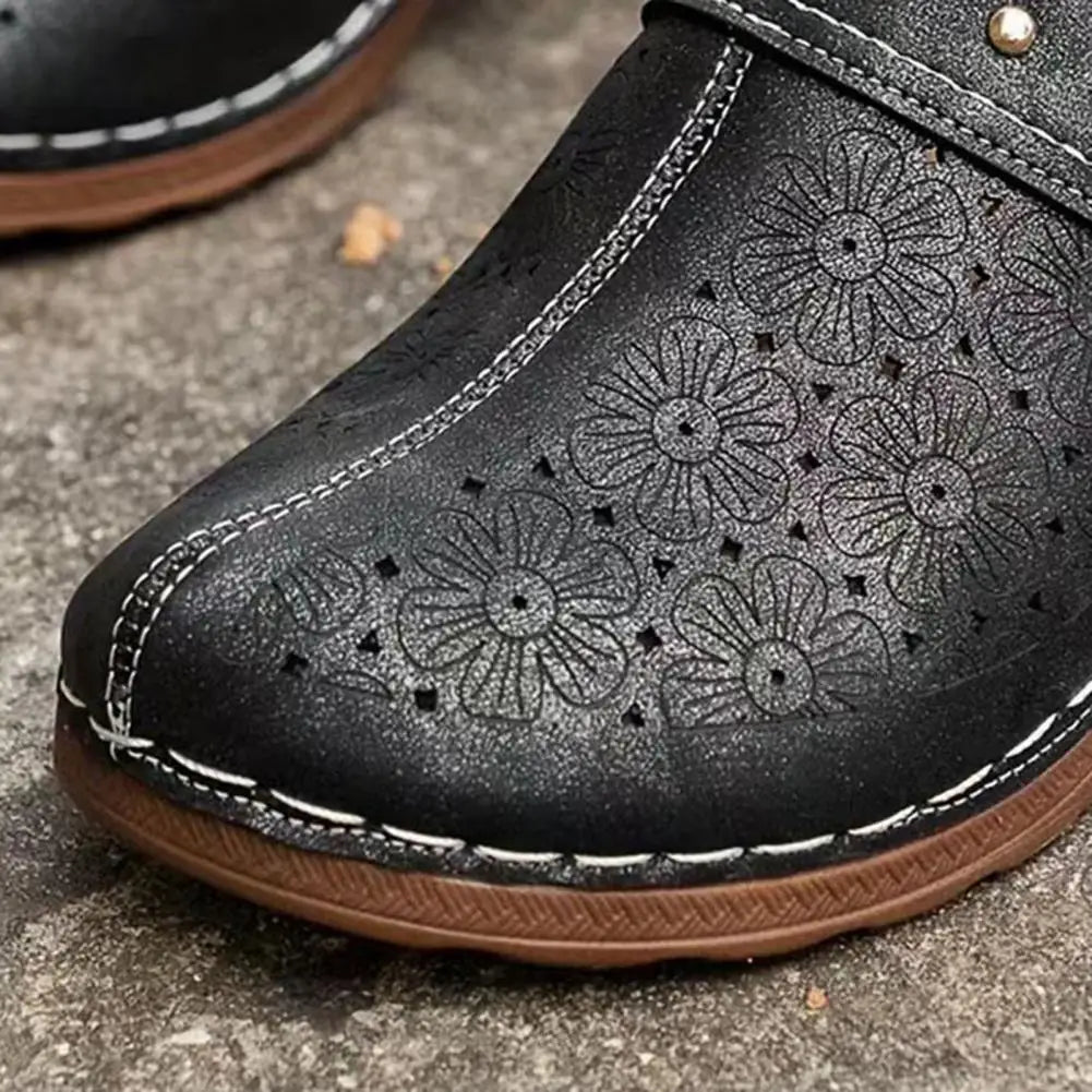 Chunky platform slip-on sandaler med lukket tå til kvinder