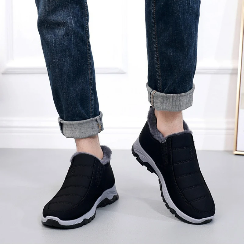 Fleece-forede vinterstøvler til mænd og kvinder – let slip-on