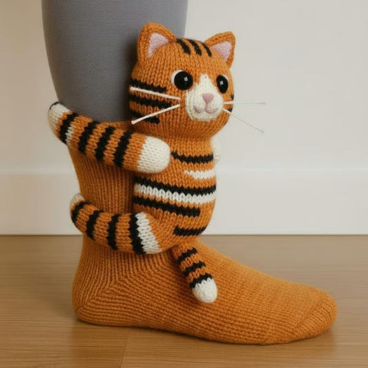 Theo – Sjove tiger-sokker med dramatisk design