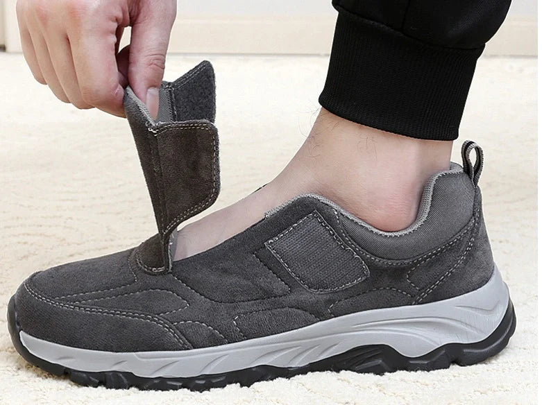 Diabetessneaker med kardborreluk – unisex bred pasform