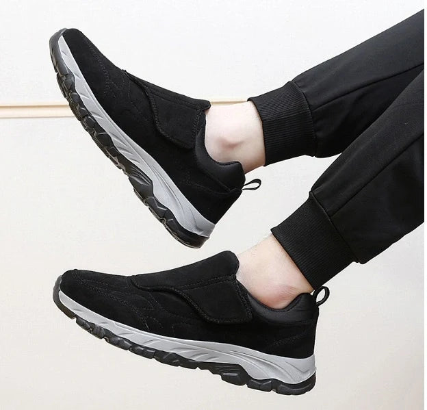 Diabetessneaker med kardborreluk – unisex bred pasform