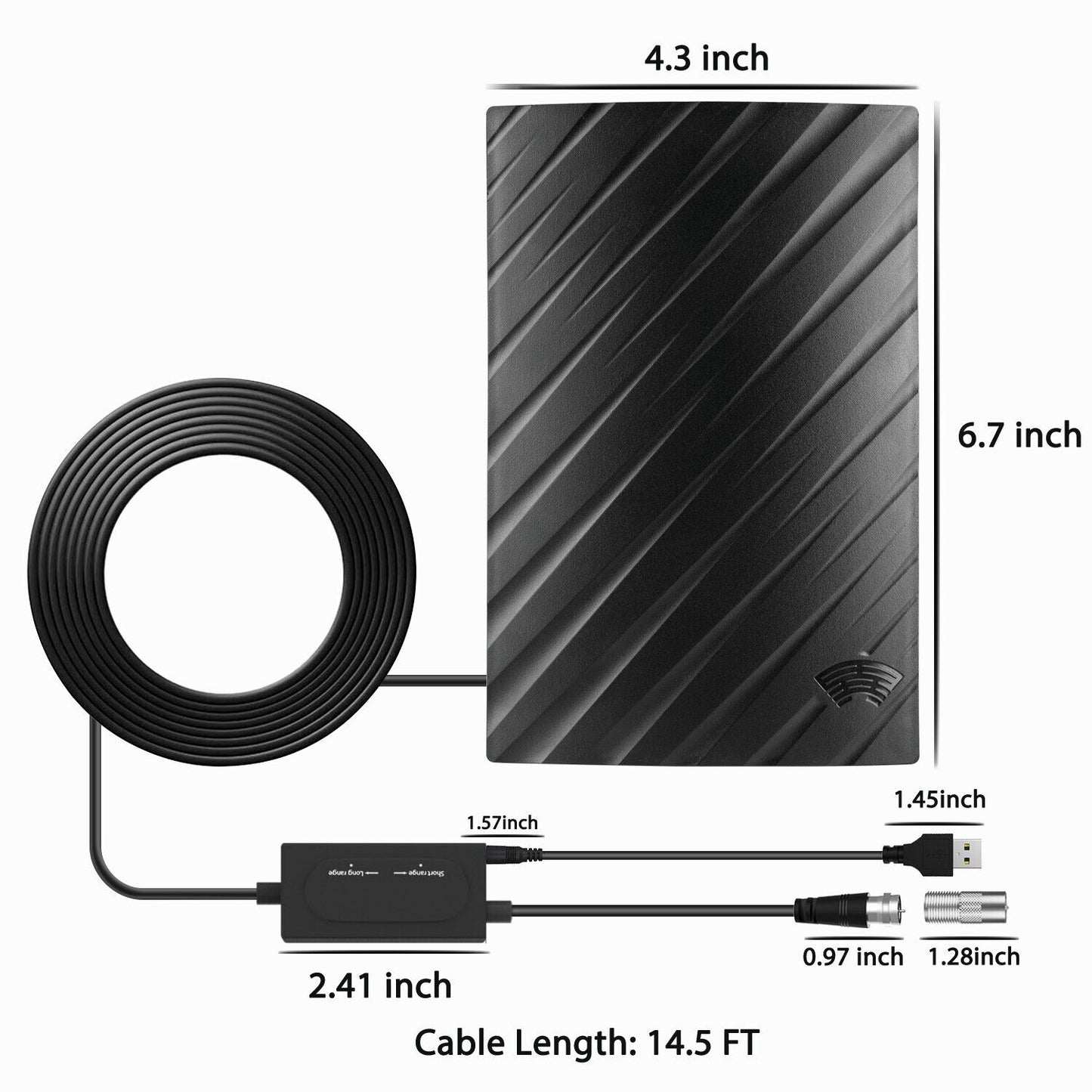 4K HDTV Antenne med 600 miles rækkevidde