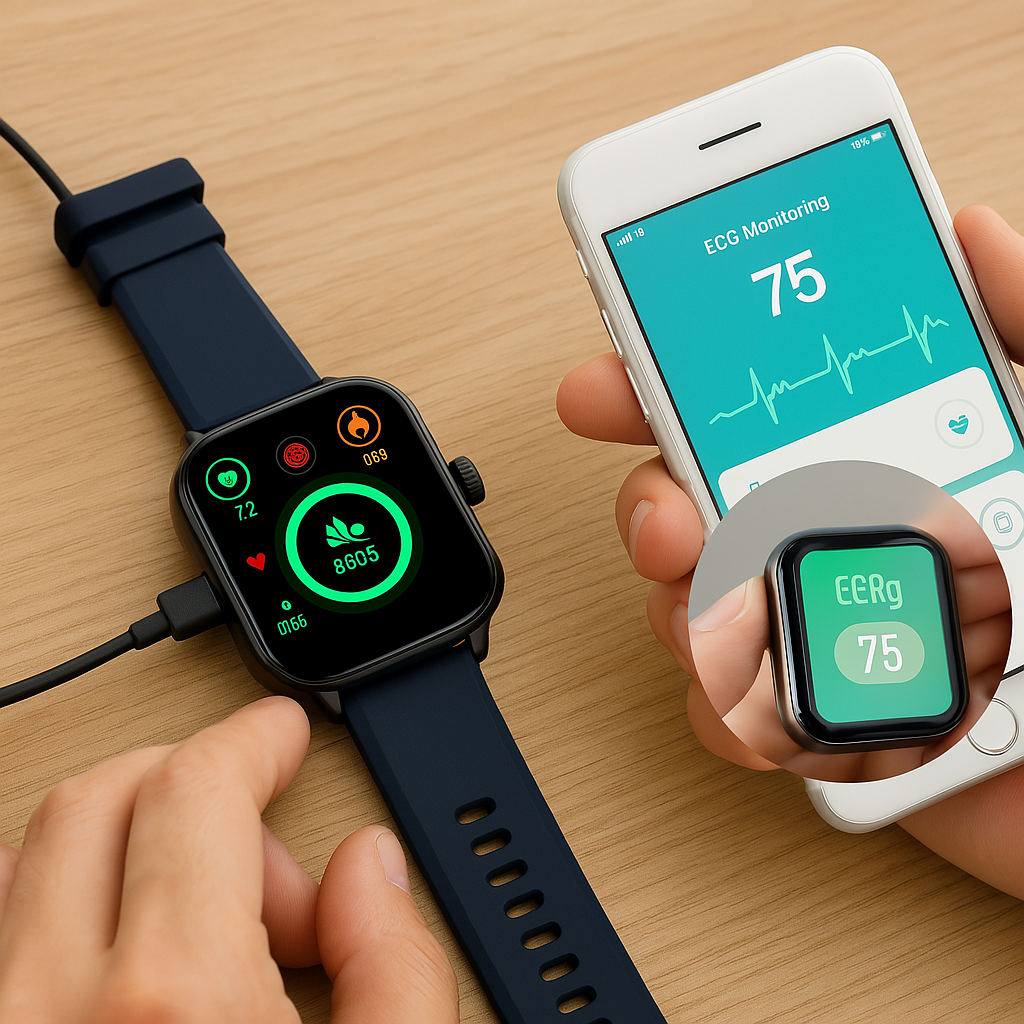Smartwatch til hjertehelse og velvære