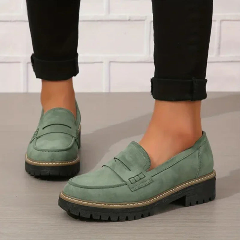 Loafers til kvinder med tyk sål – retro og komfortabel